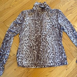 Leopard high neck shirt from Zimmerman